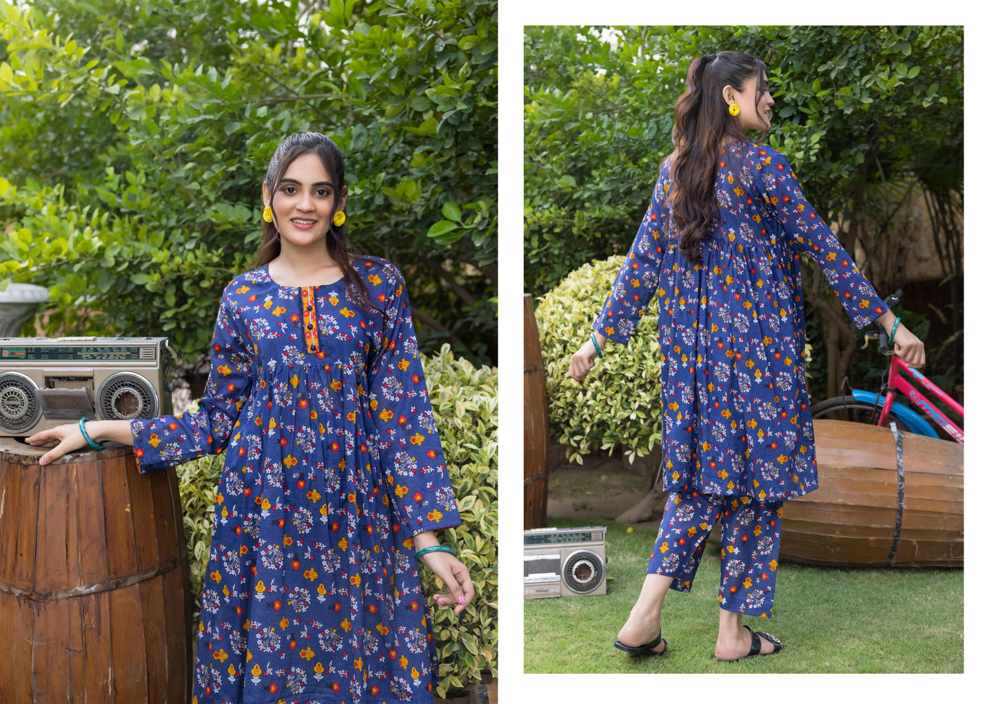 Unstitched TRENDY PRINTED LAWN 2-Peice Suit (UMP210)